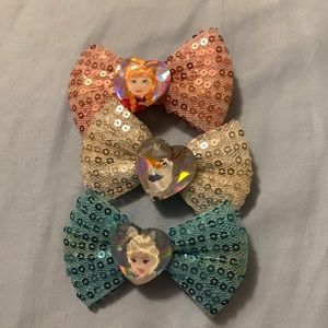 Set of 3 hair bows Frozen
